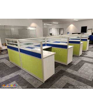 L-shape table/ Customise modular office partition