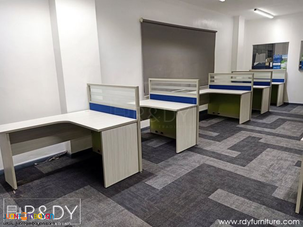 L-shape table/ Customise modular office partition
