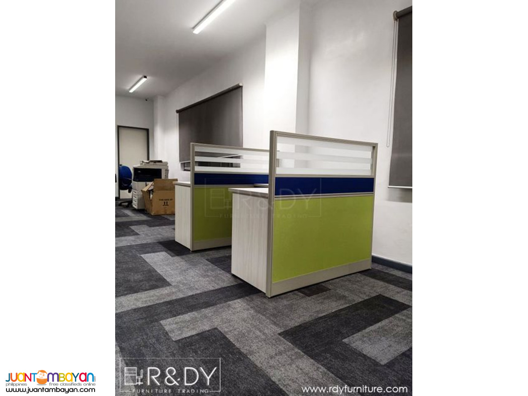 L-shape table/ Customise modular office partition