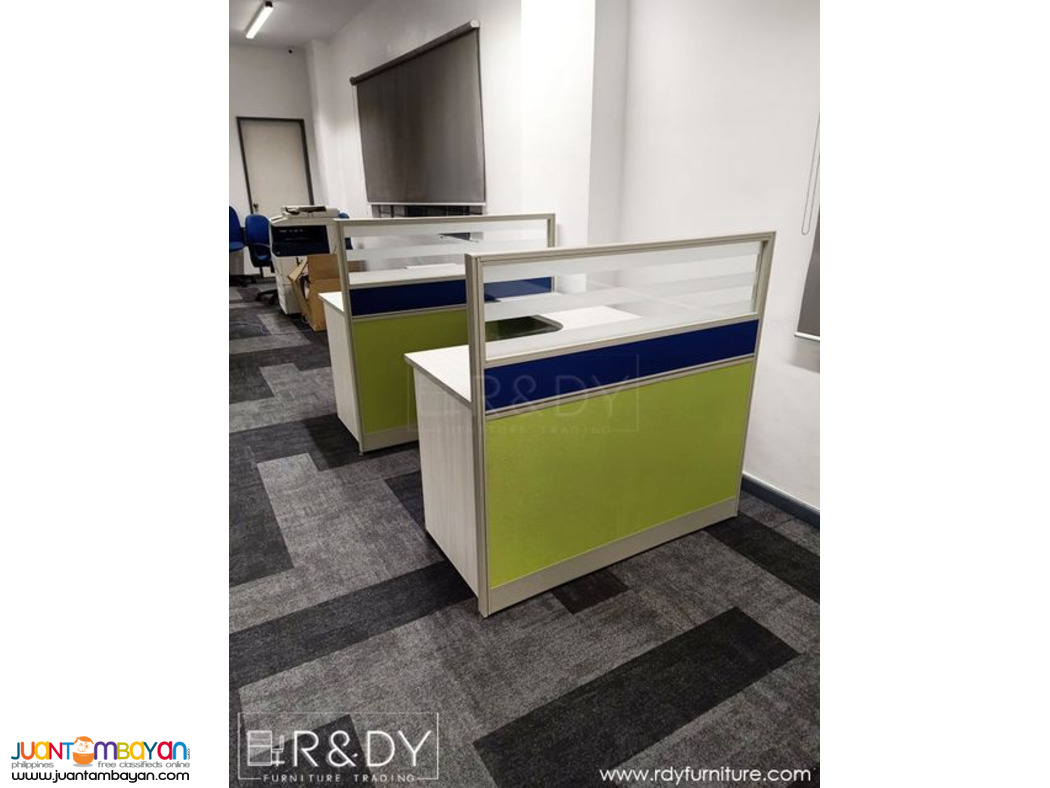 L-shape table/ Customise modular office partition