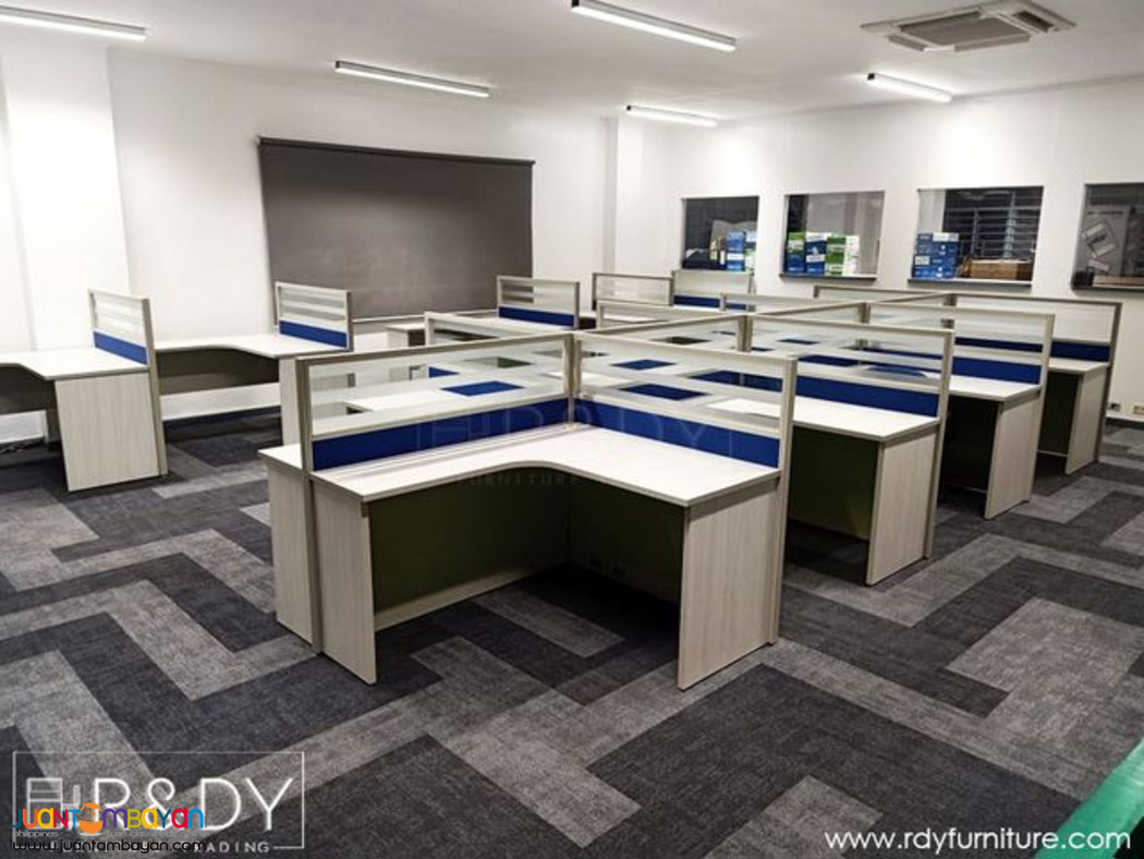 L-shape table/ Customise modular office partition