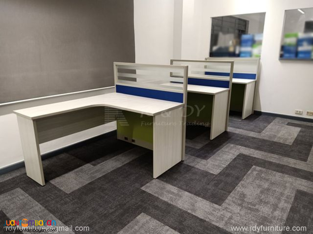 L-shape table/ Customise modular office partition