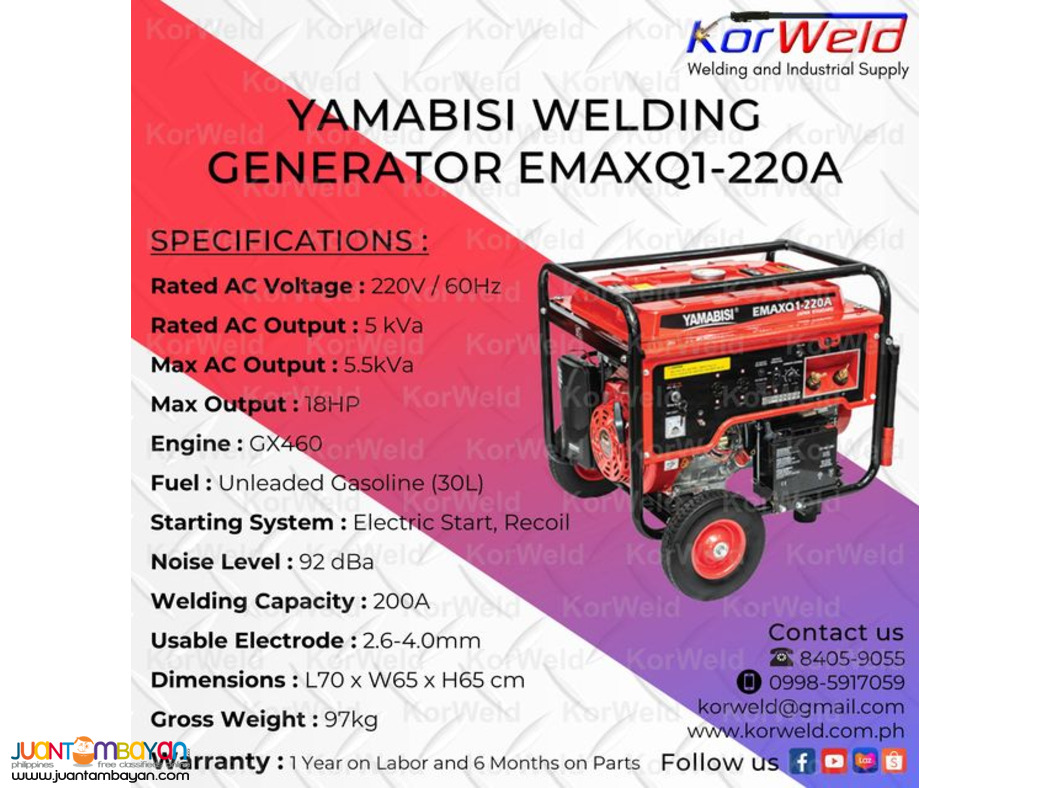 Yamabisi Welding Generator EMAXQ1-220A