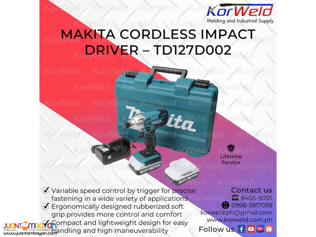  Makita Cordless Impact Driver TD127D002