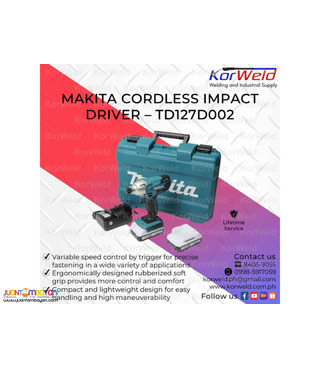  Makita Cordless Impact Driver TD127D002