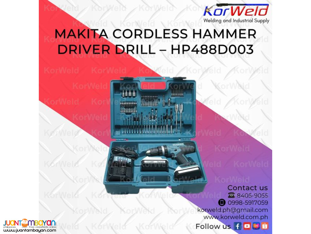 Makita Cordless Hammer Driver Drill HP488D003