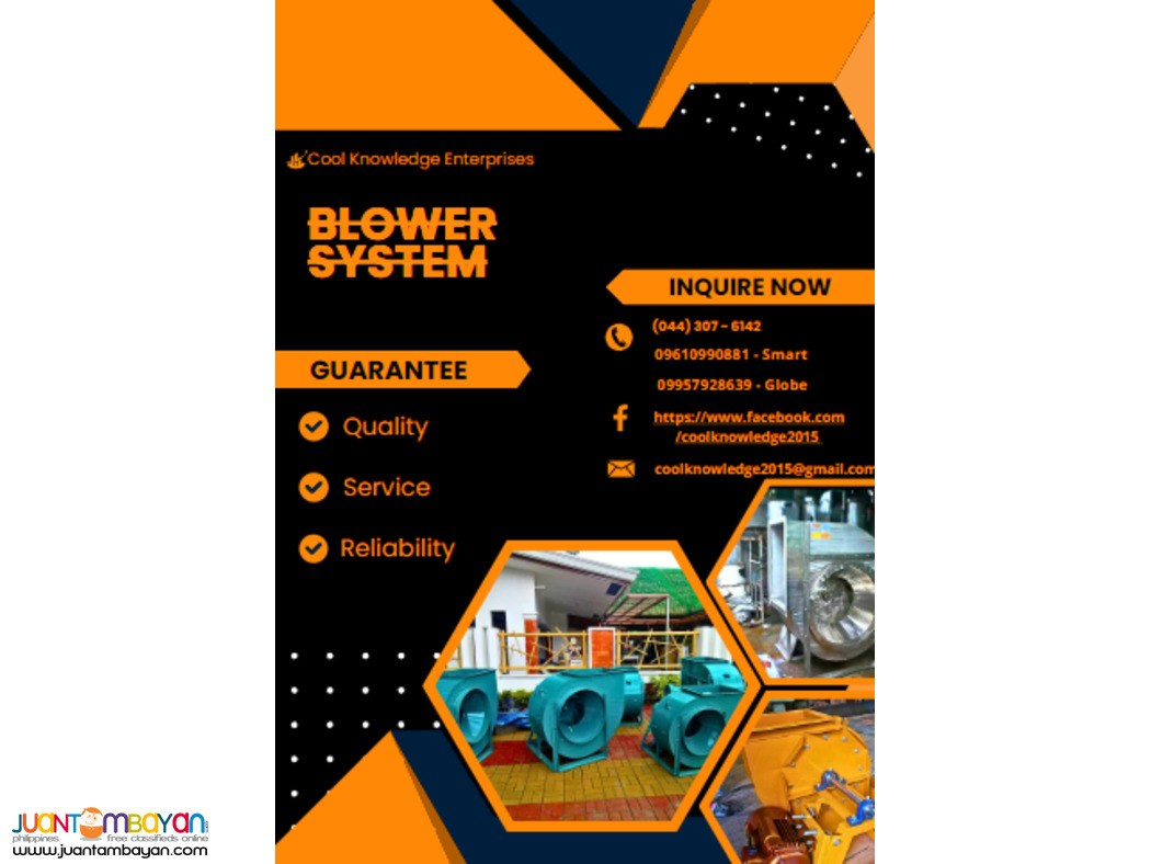 blower system -- Supply, Installation ( Metro Manila )