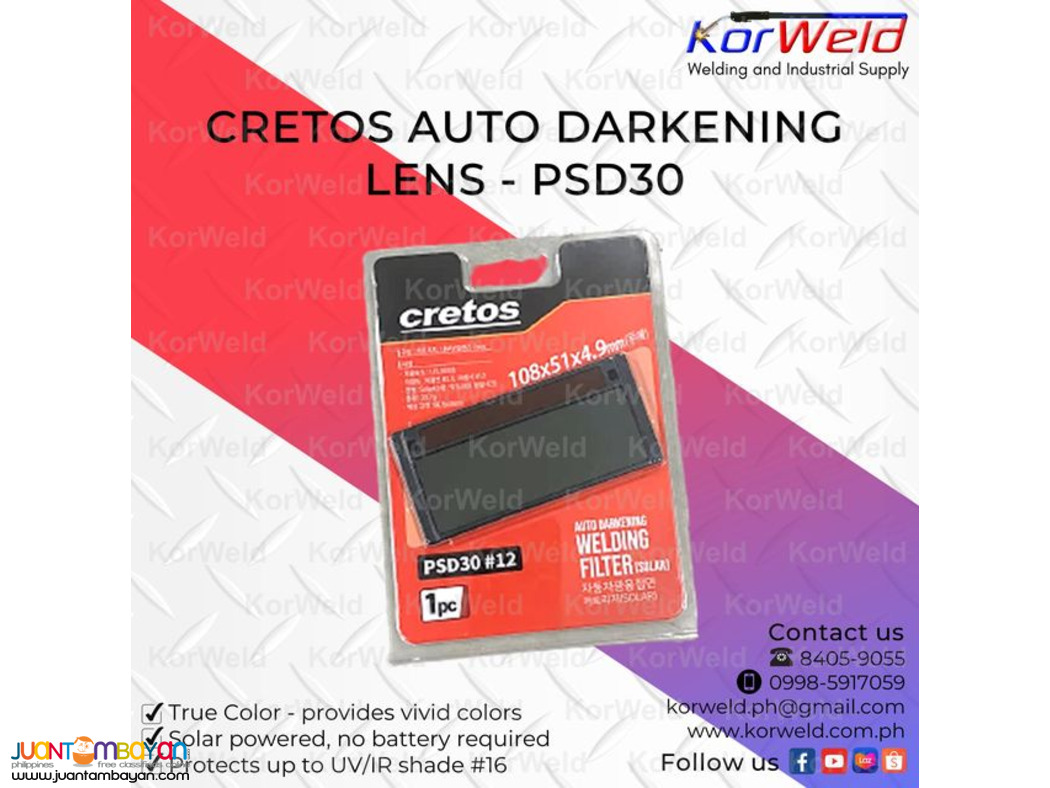 Cretos Auto Darkening Lens PSD30