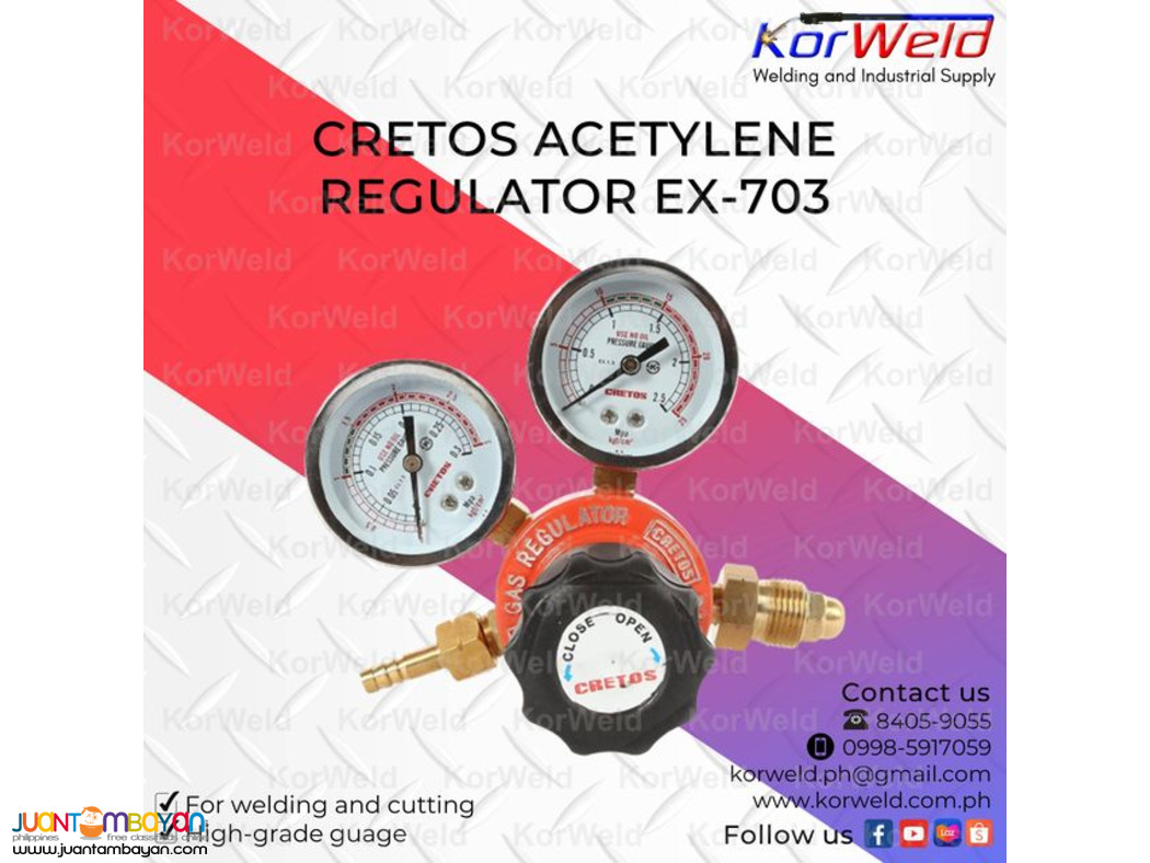 Cretos Acetylene Regulator EX-703