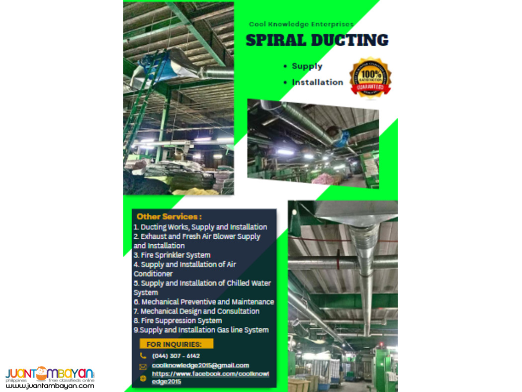 Supply -(Spiral Ducting)- Installation. Manila