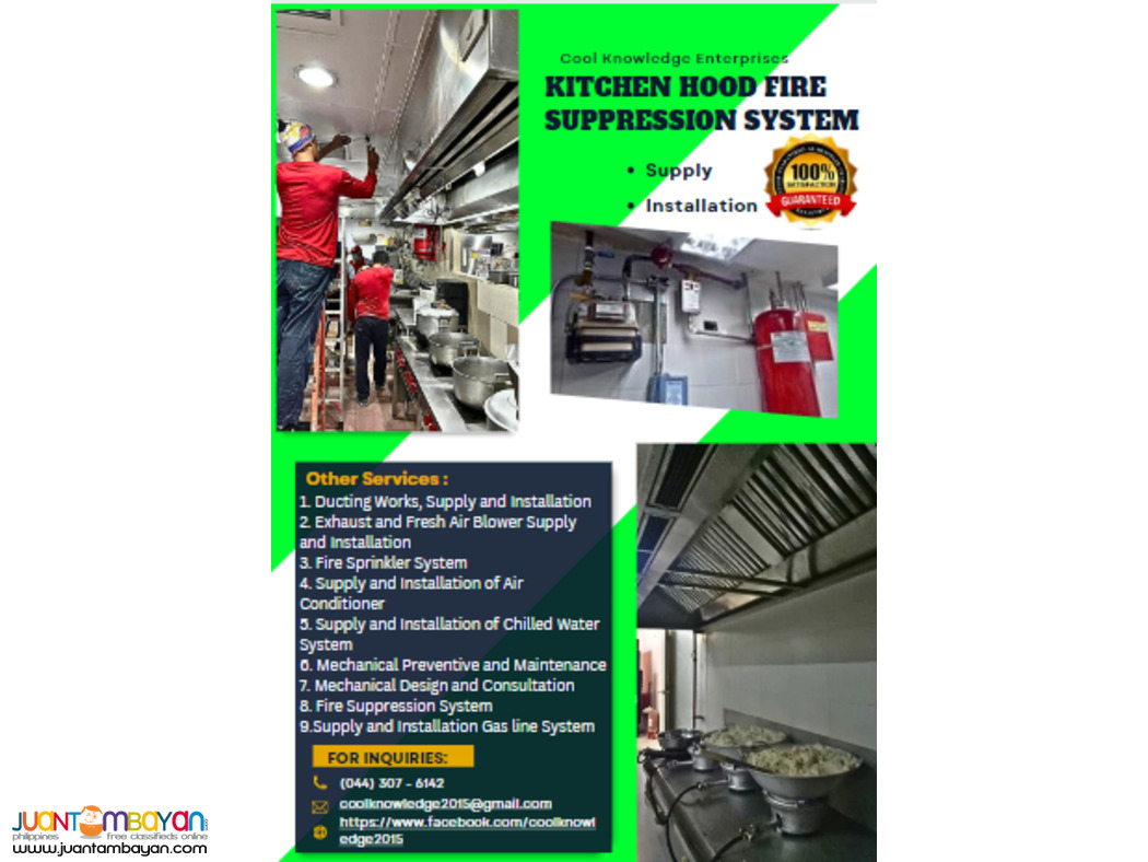 kITCHEN HOOD SUPPRESSION SYSTEM. MANILA