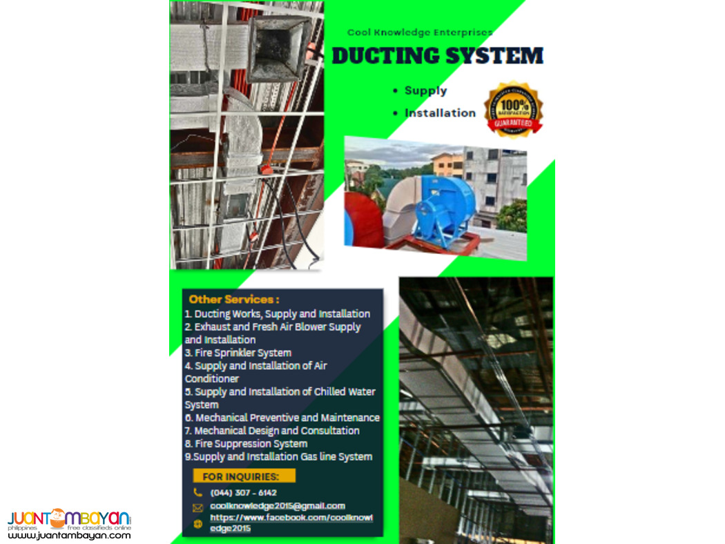 Blower. duct. install. supply