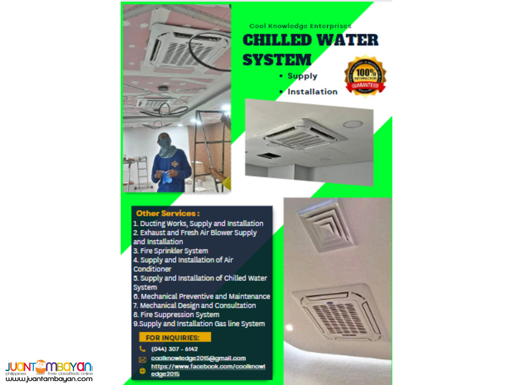 Supply- Installation ( Manila ) -- CHILLED WATER SYSTEM