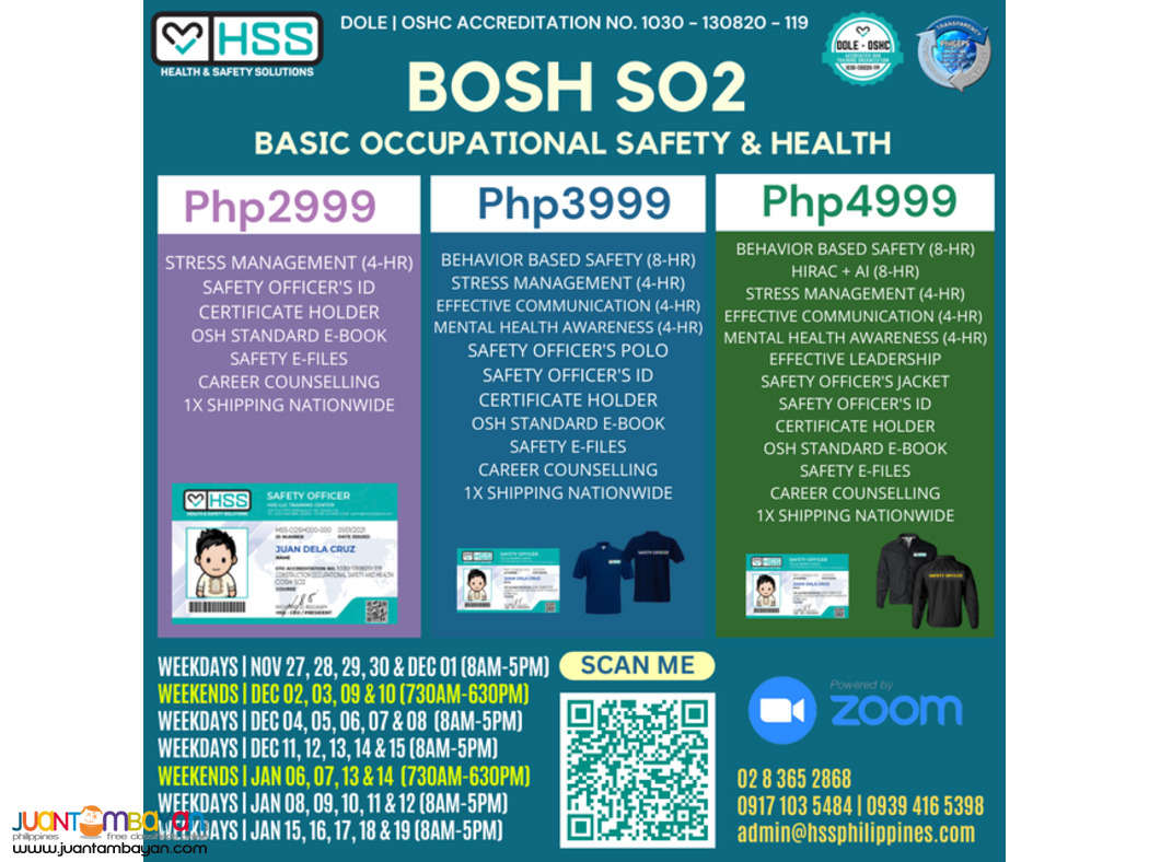 DOLE ACCREDITED OSH TRAINING WEBINAR
