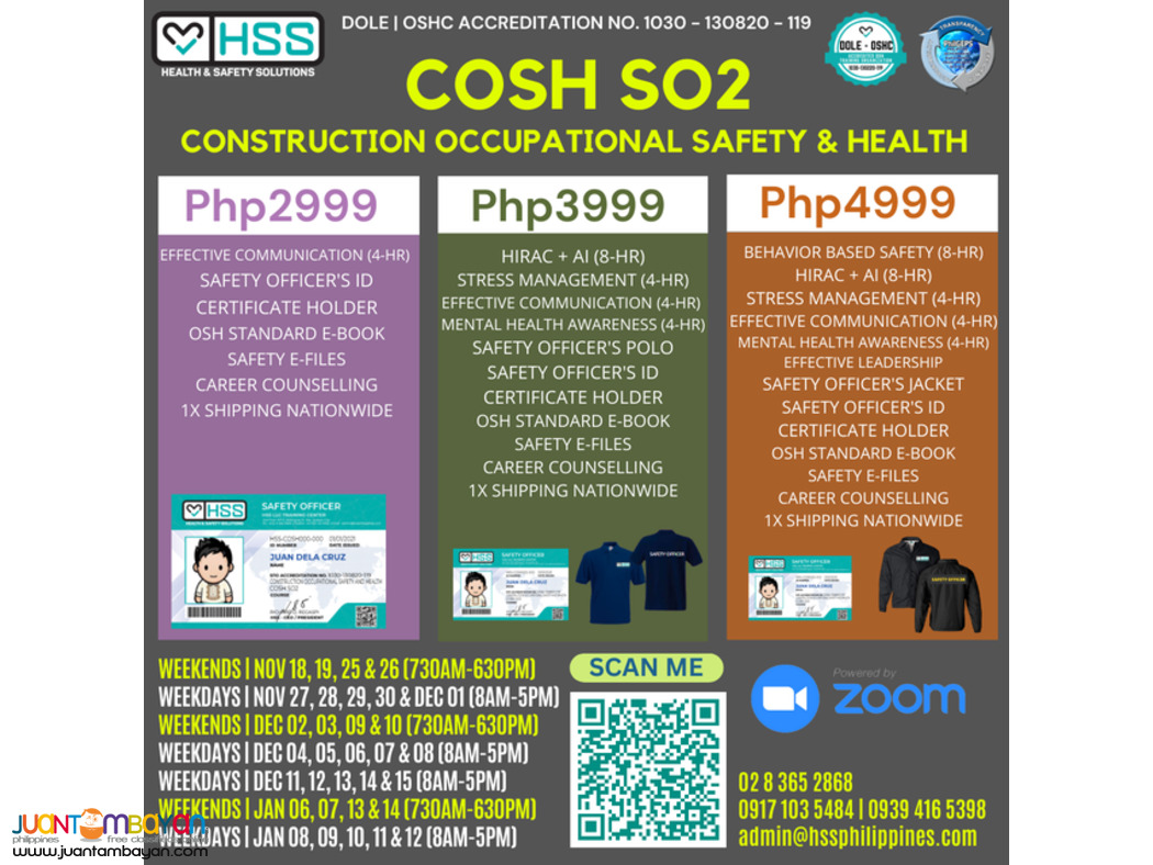 DOLE ACCREDITED OSH TRAINING WEBINAR