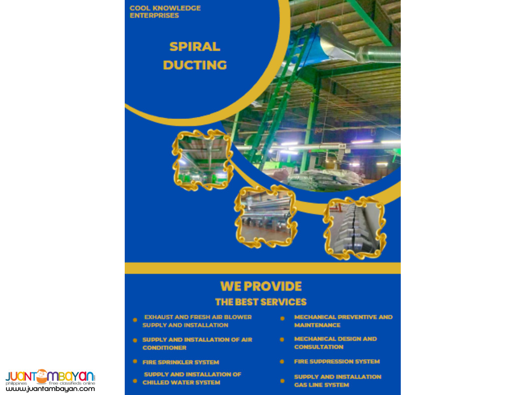 duct spiral (Manila) install & supply