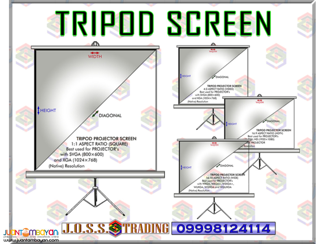TRIPOD SCREEN | PROJECTOR SCREEN WITH STAND