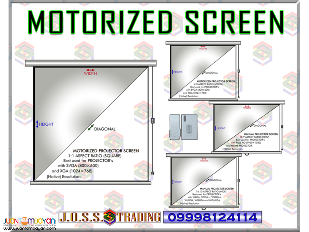 MANUAL SCREEN | WALL SCREEN | MOTORIZED SCREEN