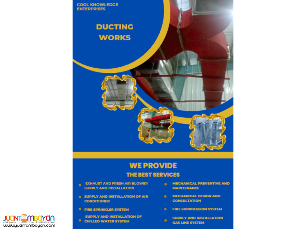 ***INSTALLATION. SUPPLY (MANILA) DUCTING WORKS