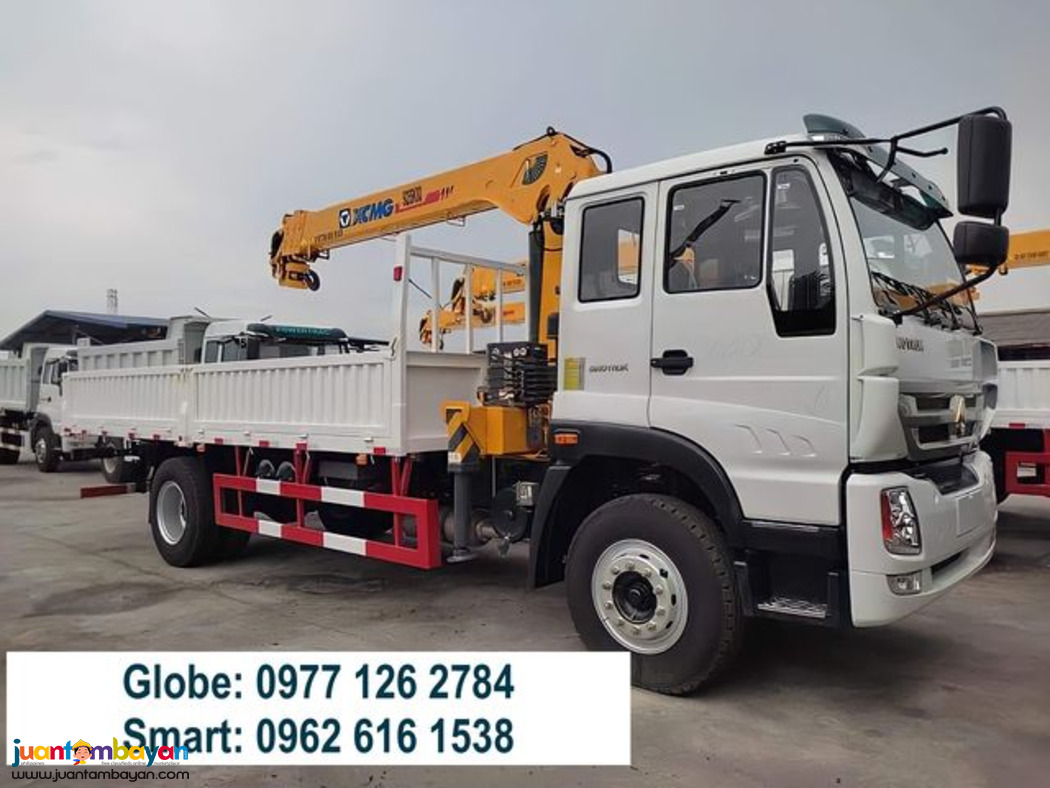 5tons cargo boom truck sinotruk homan h5