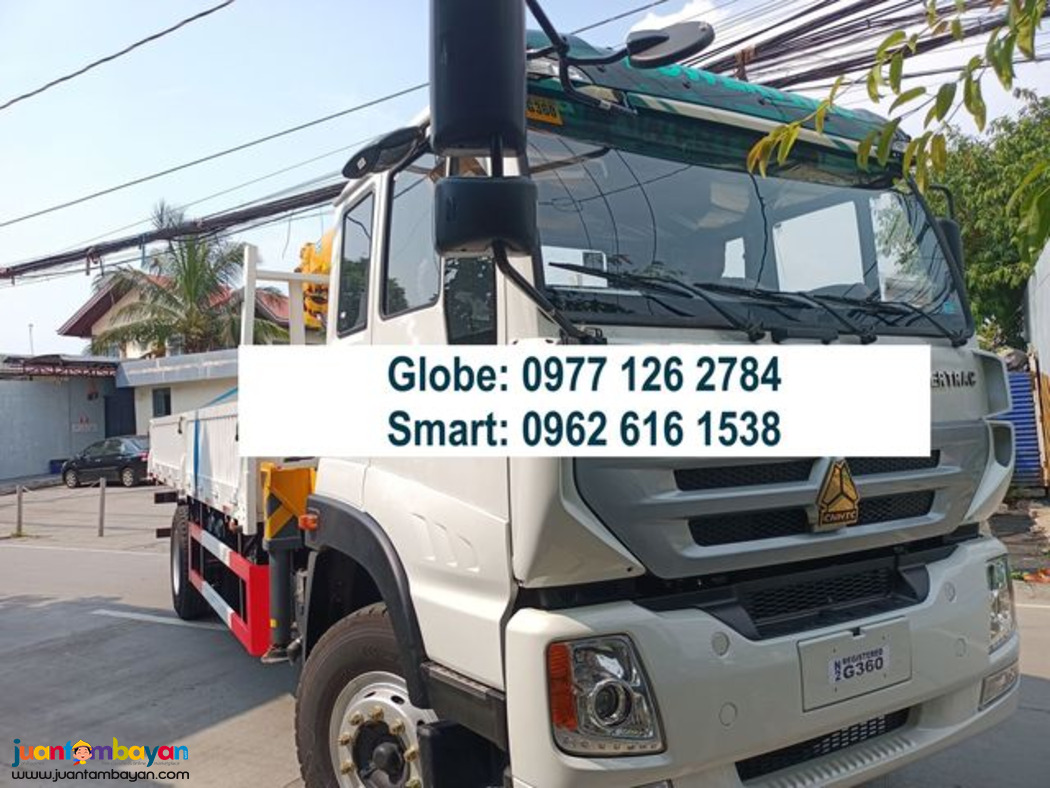 5tons cargo boom truck sinotruk homan h5