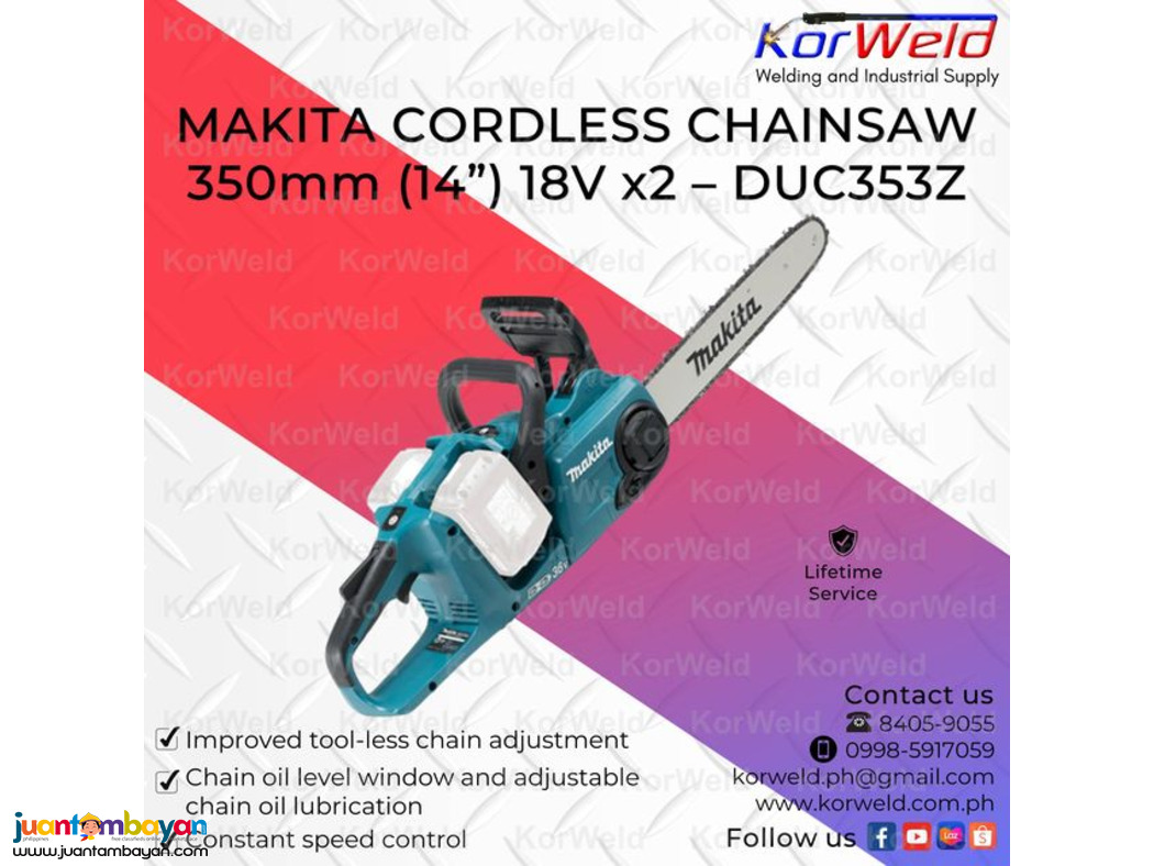 Makita Cordless Chainsaw 350mm (14