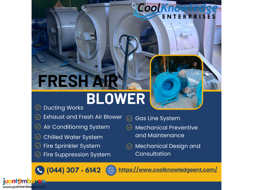 supplying & Installing Of Fresh Air Blower