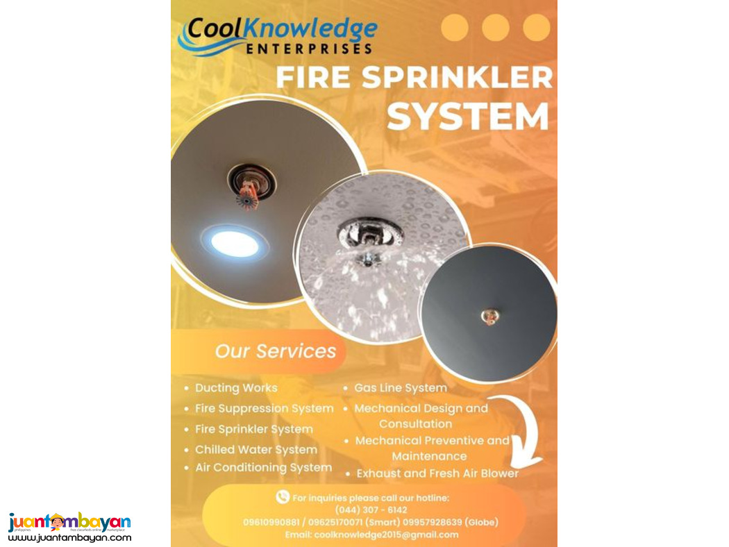 INSTALLATION, MAINTENANCE, & SUPPLY OF FIRE sPRINKLER