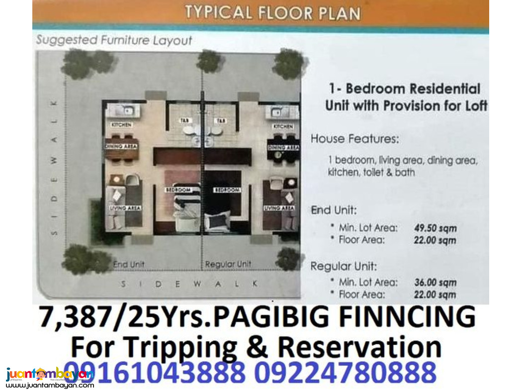 7,387 PAG-IBIG FIN. ROWHOUSE PROVISION W/LOFT @ STA. MARIA BUL.