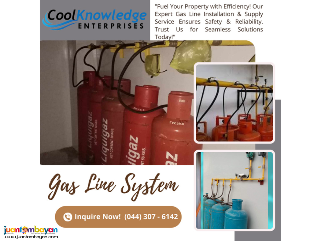 Ensures safety! gas line system Installation