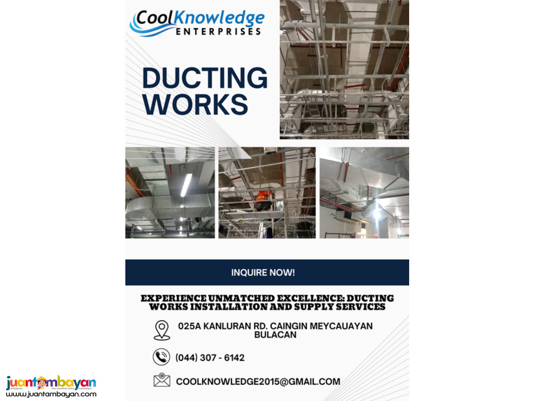 Spiral ducting/Ducting works- nationwide installation service
