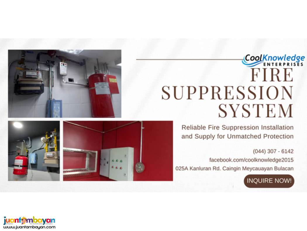 WE INSTALL, SUPPLY FIRE SUPPRESSION | ENSURE YOUR SAFETY