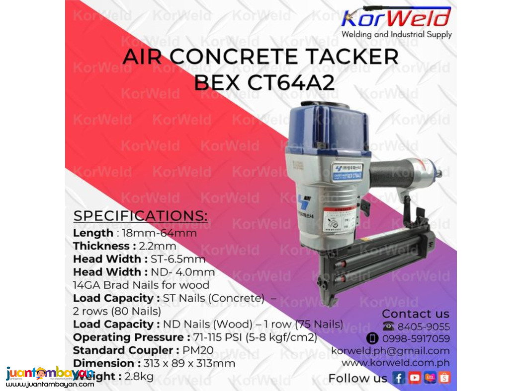 Air Concrete Tacker BEX-CT64A2