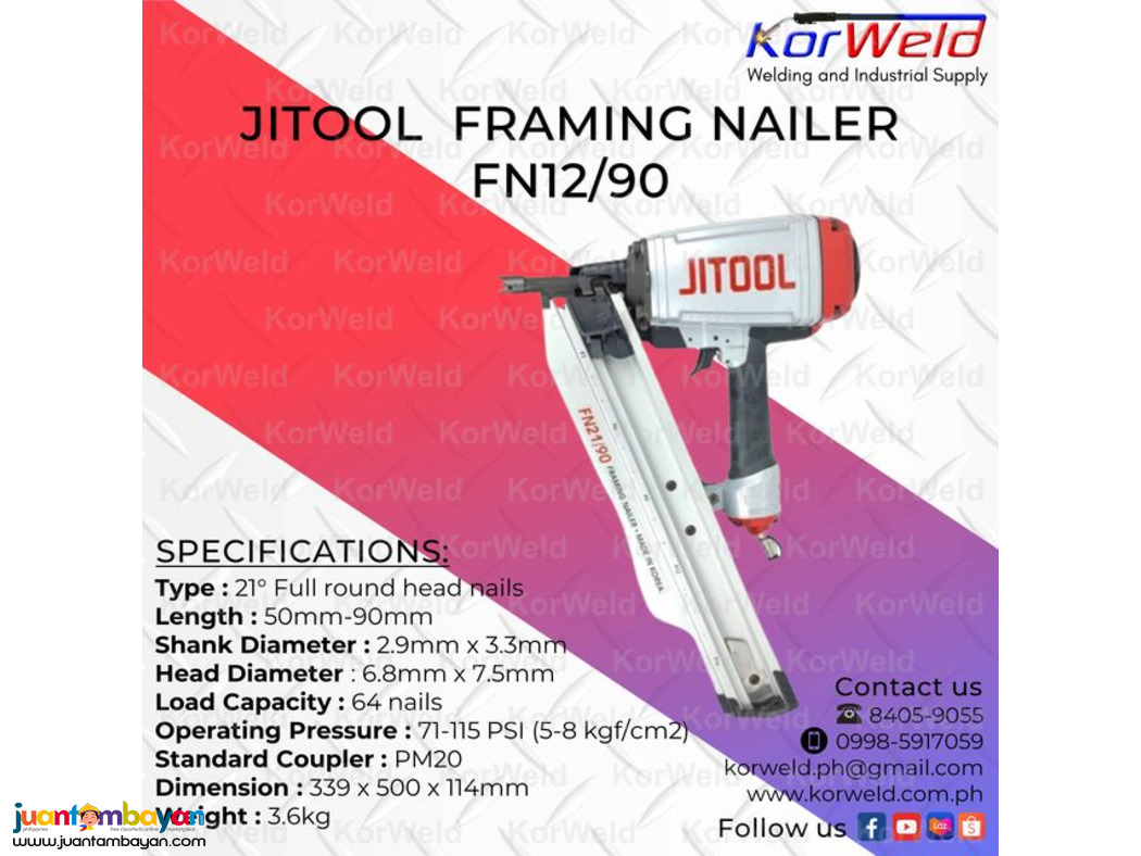 Jitool Framing Nailer FN21/90