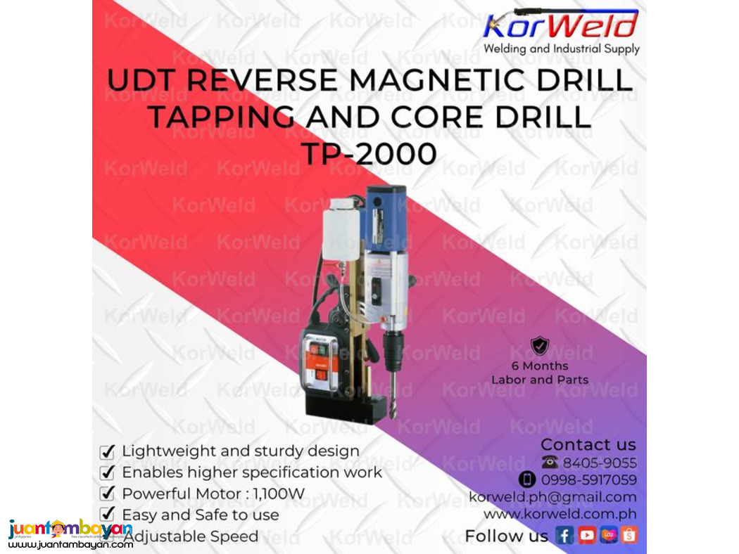 UDT Reverse Magnetic Drill Tapping And Core Drill TP-2000