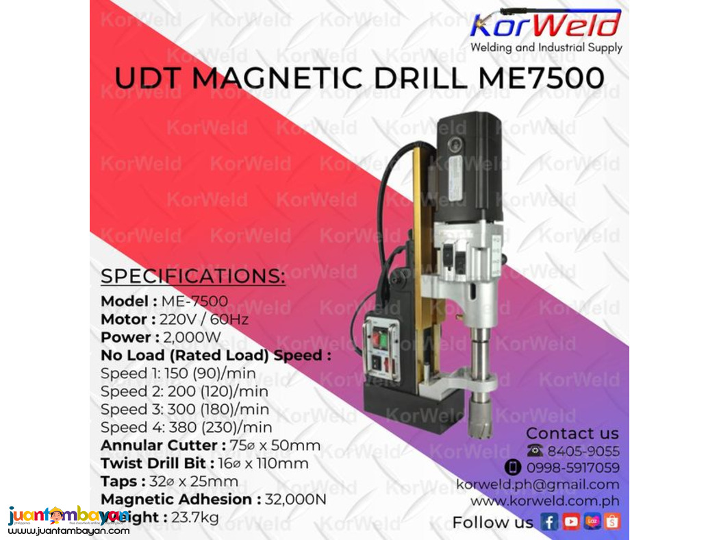 UDT Magnetic Drill ME7500