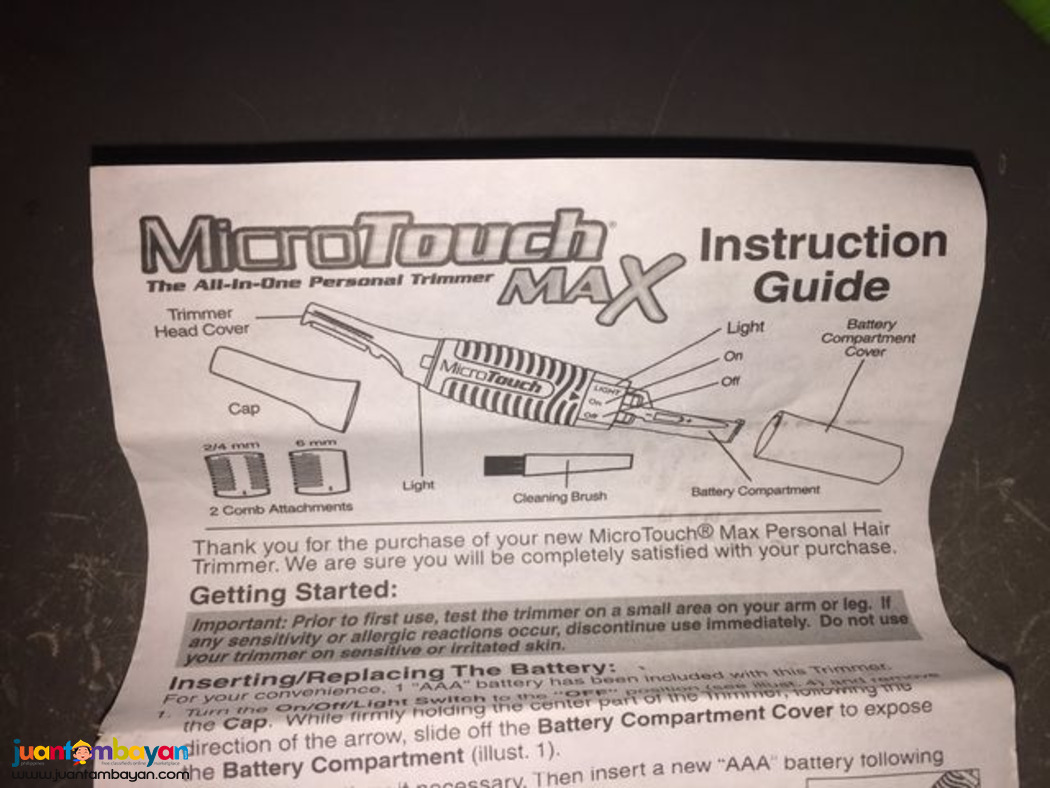 MICRO TOUCH Hair Trimmer