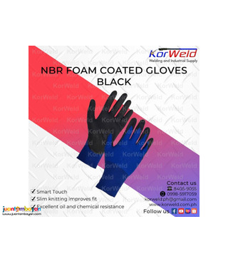 NBR Foam Coated Gloves Black
