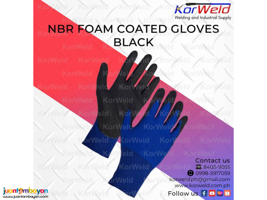 NBR Foam Coated Gloves Black