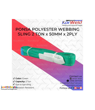 Ponsa Polyester Webbing Sling 2 Ton x 50mm x 2ply