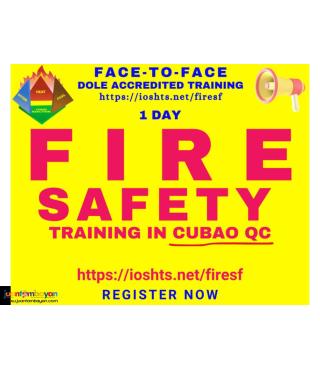 Fire Safety Training DOLE Accredited Training Face to Face