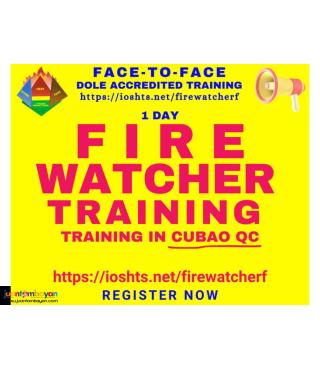 Fire Watcher Training Face to Face DOLE Accredited Training