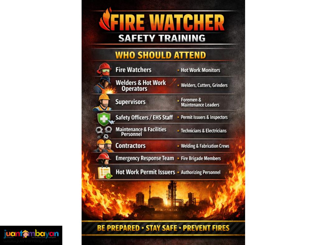Fire Watcher Training Face to Face DOLE Accredited Training