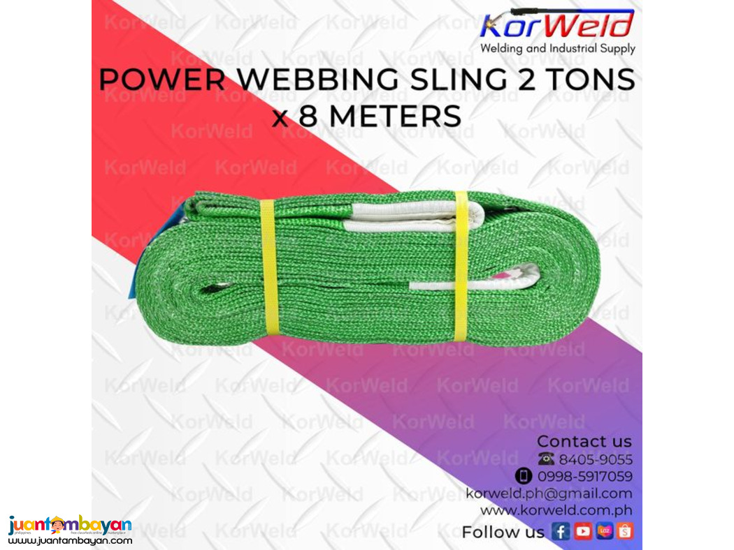 Power Webbing Sling 2 Tons x 8 Meters