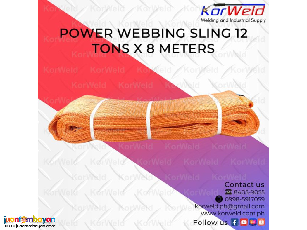 Power Webbing Sling 12 Tons x 8 Meters