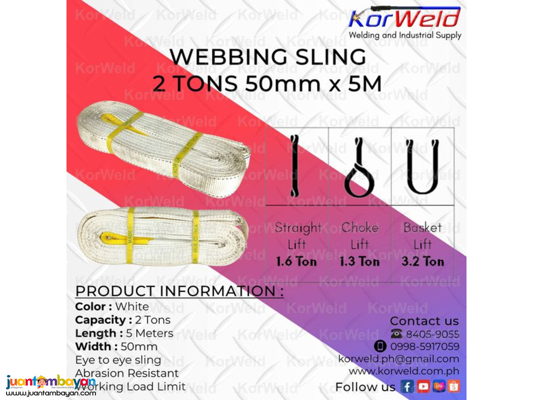 Webbing Sling 2 Tons 50mm x 5m