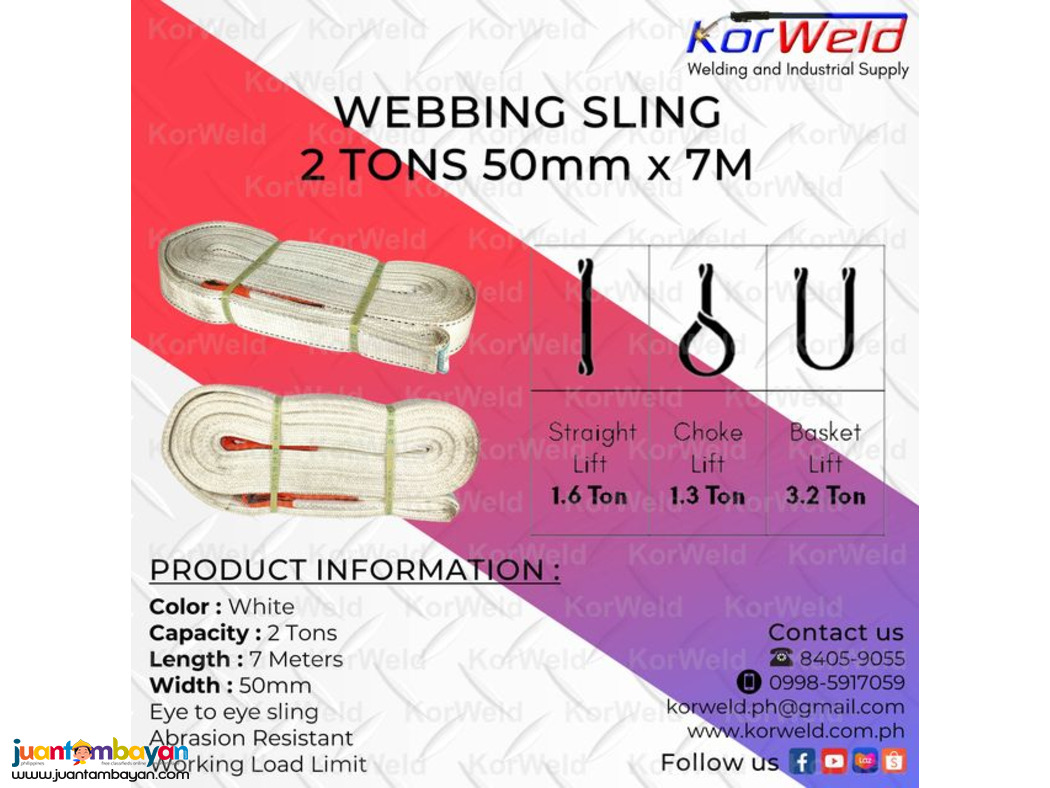 Webbing Sling 2 Tons 50mm x 7m