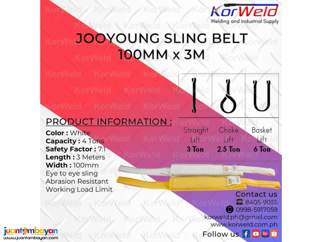 Jooyoung Sling Belt 100mm x 3m