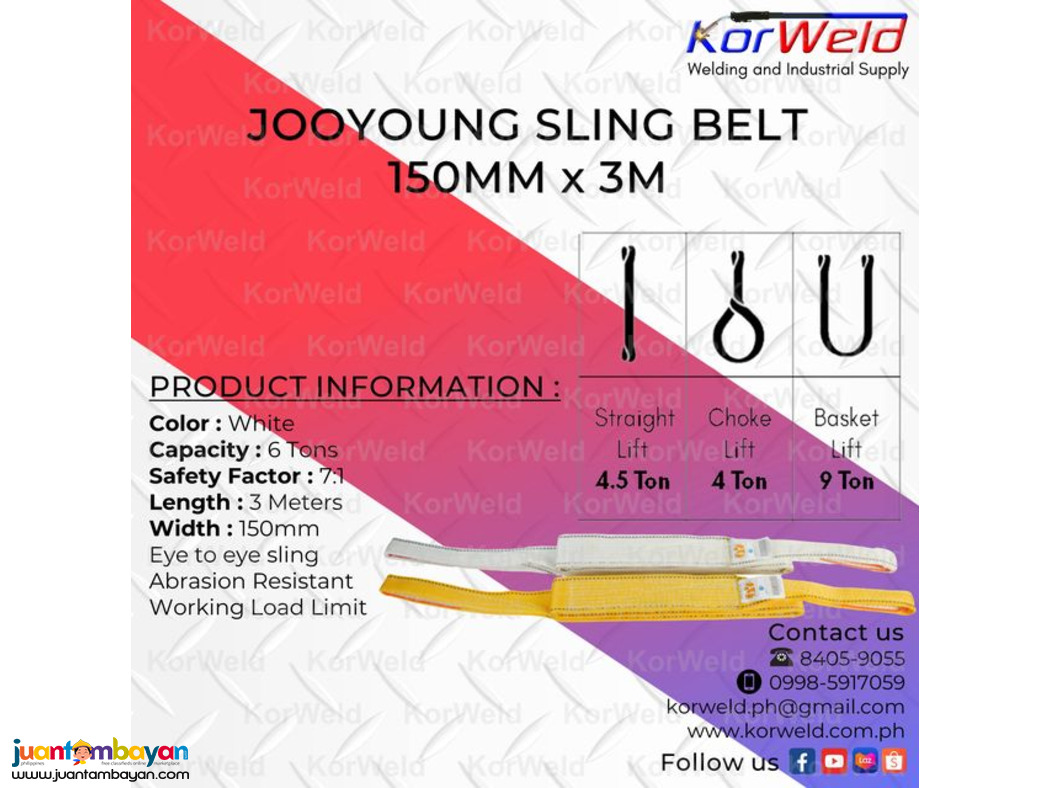 Jooyoung Sling Belt 150mm x 3m