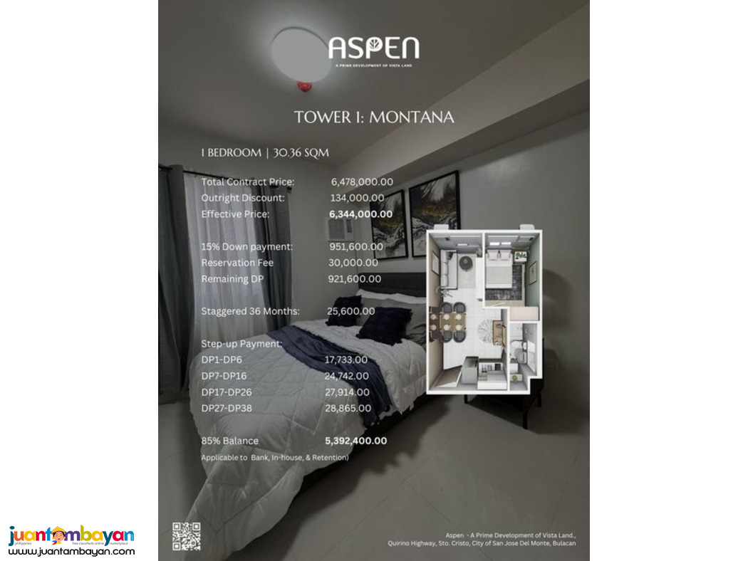 1 bEDROOM UNIT IN ASPEN RESIDENCES